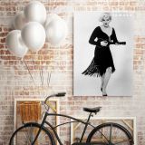 Marilyn Monroe Black and White Canvas Sexy Model Singer Nude Canvas Wall Art - Image 2