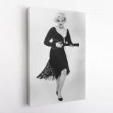 Marilyn Monroe Black and White Canvas Sexy Model Singer Nude Canvas Wall Art