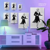 Marilyn Monroe Black and White Canvas Sexy Model Singer Nude Canvas Wall Art - Image 4