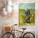 Vincent Van Gogh Painting Peasant Woman Binding Sheaves Painting Photo Print on Canvas Wall Mural - Image 4