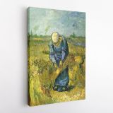 Vincent Van Gogh Painting Peasant Woman Binding Sheaves Painting Photo Print on Canvas Wall Mural - Image 5