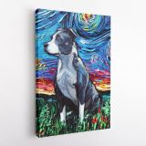 Vincent Van Gogh Painting Colorful Pitbull Artwork Abstract Canvas Wall Art - Image 5