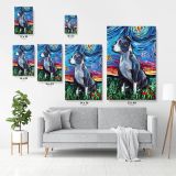 Vincent Van Gogh Painting Colorful Pitbull Artwork Abstract Canvas Wall Art - Image 7
