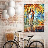 Autumn Hug Famous Oil Painting by Leonid Afremov Canvas Wall Art - Image 4