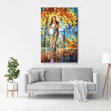 Autumn Hug Famous Oil Painting by Leonid Afremov Canvas Wall Art - Image 3