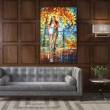 Autumn Hug Famous Oil Painting by Leonid Afremov Canvas Wall Art
