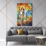 Autumn Hug Famous Oil Painting by Leonid Afremov Canvas Wall Art - Image 2