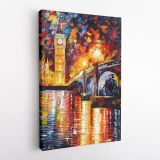 Palette Knife London Oil Painting by Leonid Afremov Canvas Wall Art - Image 5