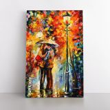 Famous Palette Knife Art Kiss Under the Rain Oil Painting by Leonid Afremov Canvas Wall Art - Image 5