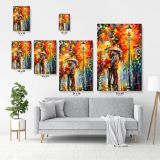Famous Palette Knife Art Kiss Under the Rain Oil Painting by Leonid Afremov Canvas Wall Art - Image 6