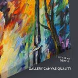 Famous Palette Knife Art Kiss Under the Rain Oil Painting by Leonid Afremov Canvas Wall Art - Image 7