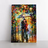 Kiss under the Rain Famous Palette Knife Art Oil Painting by Leonid Afremov Canvas Wall Art - Image 6
