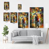 Kiss under the Rain Famous Palette Knife Art Oil Painting by Leonid Afremov Canvas Wall Art - Image 7