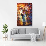 Couples in Love Famous Palette Knife Art Oil Painting by Leonid Afremov Canvas Wall Art - Image 3