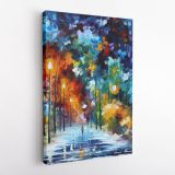 Romantic Winter Palette Knife Art Oil Painting by Leonid Afremov Canvas Wall Art - Image 5