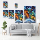 Romantic Winter Palette Knife Art Oil Painting by Leonid Afremov Canvas Wall Art - Image 7