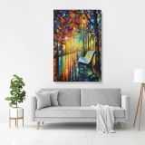 Palette Knife Art "She Left" Oil Painting by Leonid Afremov Canvas Wall Art - Image 2