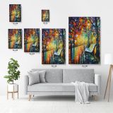 Palette Knife Art "She Left" Oil Painting by Leonid Afremov Canvas Wall Art - Image 3