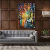 Palette Knife Art "She Left" Oil Painting by Leonid Afremov Canvas Wall Art