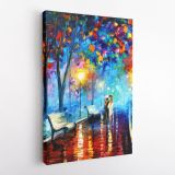 Palette Knife Art Misty Mood Night Oil Painting by Leonid Afremov Canvas Wall Art - Image 5