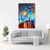 Palette Knife Art Misty Mood Night Oil Painting by Leonid Afremov Canvas Wall Art - Image 4