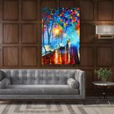 Palette Knife Art Misty Mood Night Oil Painting by Leonid Afremov Canvas Wall Art