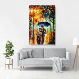 Palette Knife Art Warm Night Oil Painting by Leonid Afremov Canvas Wall Art - Image 2