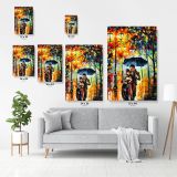 Palette Knife Art Warm Night Oil Painting by Leonid Afremov Canvas Wall Art - Image 7
