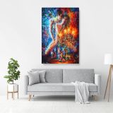 Palette Knife Art Candles of Love Oil Painting by Leonid Afremov Canvas Wall Art - Image 2