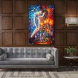 Palette Knife Art Candles of Love Oil Painting by Leonid Afremov Canvas Wall Art