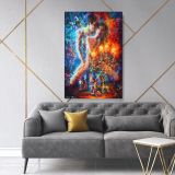 Palette Knife Art Candles of Love Oil Painting by Leonid Afremov Canvas Wall Art - Image 3