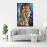 Tiger Palette Knife Oil Painting by Leonid Afremov Animal Canvas Wall Art - Image 3