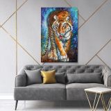 Tiger Palette Knife Oil Painting by Leonid Afremov Animal Canvas Wall Art - Image 2