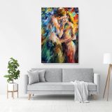 Palette Knife Art "LAST KISS" Oil Painting by Leonid Afremov Canvas Wall Art - Image 3
