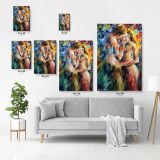 Palette Knife Art "LAST KISS" Oil Painting by Leonid Afremov Canvas Wall Art - Image 7