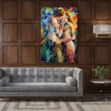 Palette Knife Art "LAST KISS" Oil Painting by Leonid Afremov Canvas Wall Art