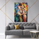 Palette Knife Art "LAST KISS" Oil Painting by Leonid Afremov Canvas Wall Art - Image 2