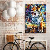 Tiger Oil Painting by Leonid Afremov Palette Knife Art Canvas Wall Art - Image 4
