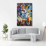 Tiger Oil Painting by Leonid Afremov Palette Knife Art Canvas Wall Art - Image 2