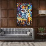 Tiger Oil Painting by Leonid Afremov Palette Knife Art Canvas Wall Art