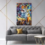 Tiger Oil Painting by Leonid Afremov Palette Knife Art Canvas Wall Art - Image 3