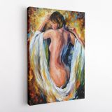 Modest Girl Palette Knife Art Oil Painting by Leonid Afremov Canvas Wall Art - Image 5