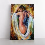 Modest Girl Palette Knife Art Oil Painting by Leonid Afremov Canvas Wall Art - Image 6