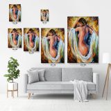 Modest Girl Palette Knife Art Oil Painting by Leonid Afremov Canvas Wall Art - Image 7