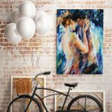 Couples Love Palette Knife Art Oil Painting by Leonid Afremov Canvas Wall Art - Image 4