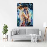 Couples Love Palette Knife Art Oil Painting by Leonid Afremov Canvas Wall Art - Image 2