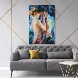 Couples Love Palette Knife Art Oil Painting by Leonid Afremov Canvas Wall Art - Image 3