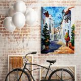 White Street Palette Knife Oil Painting by Leonid Afremov Canvas Wall Art - Image 4