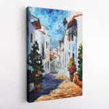 White Street Palette Knife Oil Painting by Leonid Afremov Canvas Wall Art - Image 5