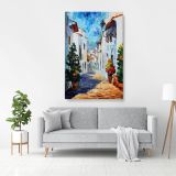 White Street Palette Knife Oil Painting by Leonid Afremov Canvas Wall Art - Image 2